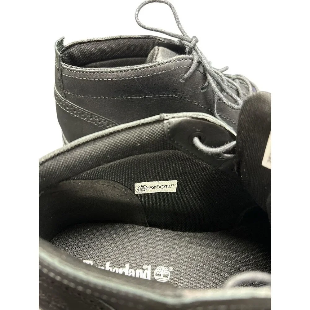 Timberland Men's Black Leather Chukka Lace‎ Up Boots Size 9 A1ZHR - EUC!